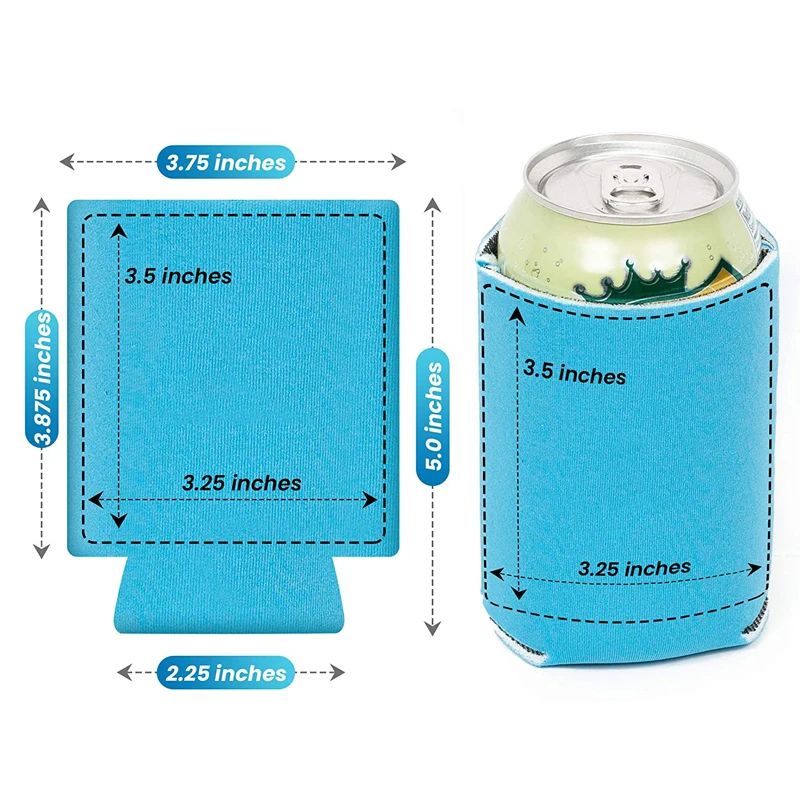 GOALONE 6Pcs/Set Beer Can Cooler Blank Neoprene Can Sleeves Collapsible Insulated Drink Cooler Holders for Beer Water Bottles