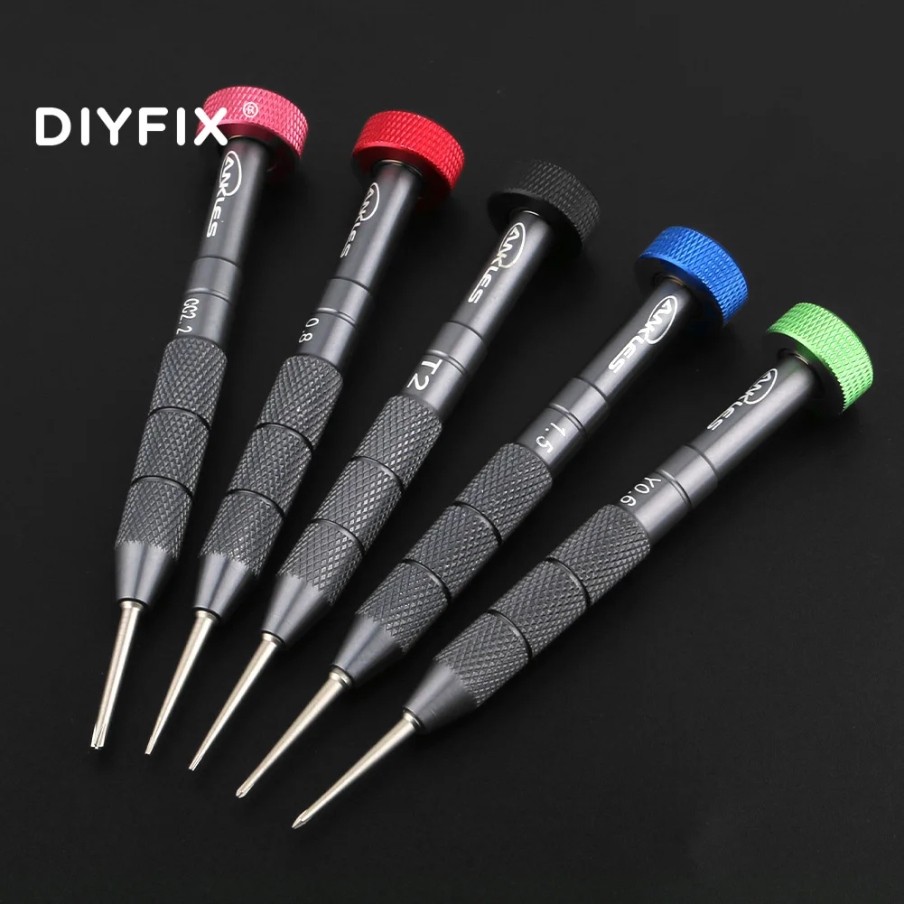 DIYFIX Pro 12-مفك براغي مثلثي عالي الدقة 1.5/2.2 T2 Y0.6 ، مفك خماسي 0.8 لإصلاح iPhone APPLE