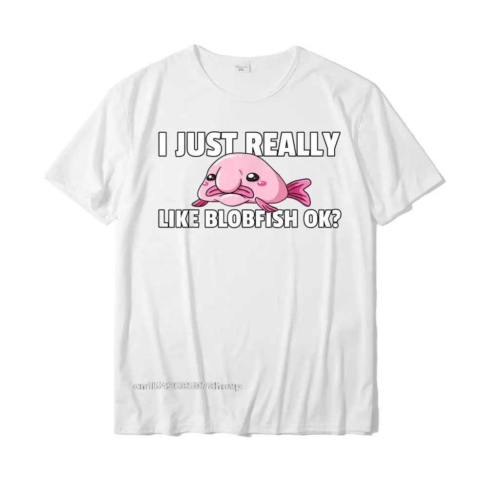 Blobfish Gift Funny Blob Fish T-Shirt Cotton Custom Tops Shirt Retro Mens T Shirt Group Camisa Sweashirt