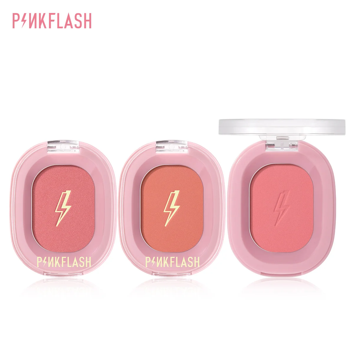 PINKFLASH Makeup Blush Matte Sun-Finish Long Lasting Face Blusher Contour Powder Beauty Peach Pink Korean Makeup Blush