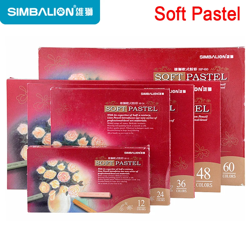 

Simbalion Soft Pastel Colored Chalk 12/24/36/48 Colors Drawing Supplies