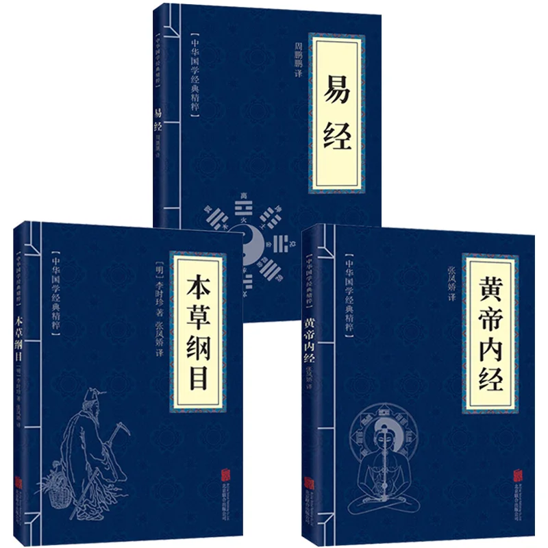 cultura chinesa literatura livros antigos compendio de materia medica livro das mutacoes huang di ni jing livros por conjunto novo 01