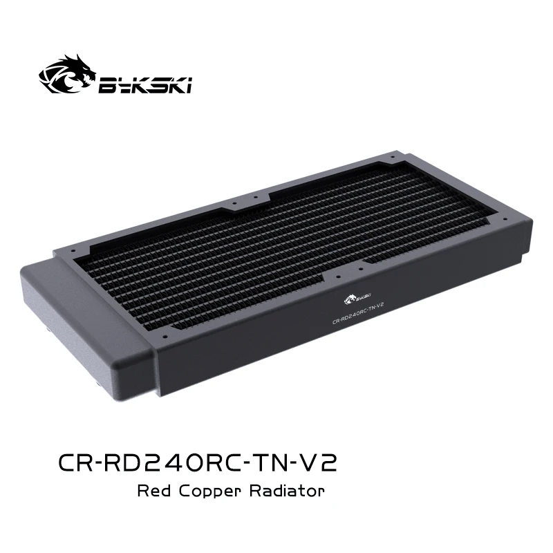 Bykski CR-RD240RC-TN-V2 PC Cooling G1/4 Copper 240mm Radiator Water Cooler Row For 120m 12cm Fan 30MM Thick