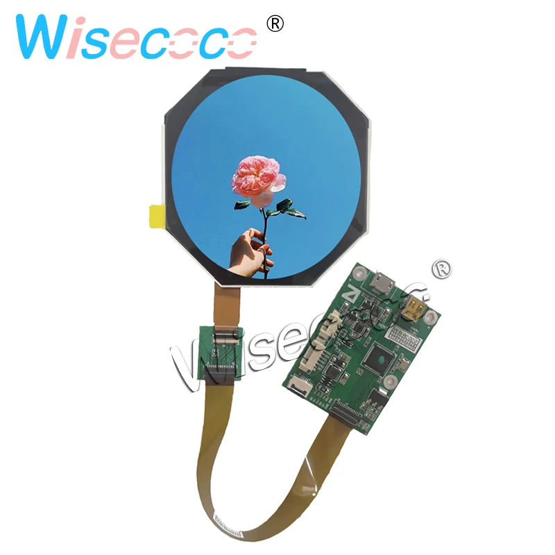 2.5 inch 480*480 Round LCD Panel TFT Display with  Drive Controller Board Industrial project EV025Z6M-J80