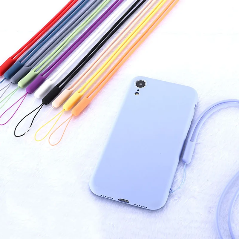 Cordino lungo in Silicone per cellulare cordino per telefono cinturini per polso cordini portachiavi cinturino carta d'identità palestra cavo per Badge USB corda per appendere