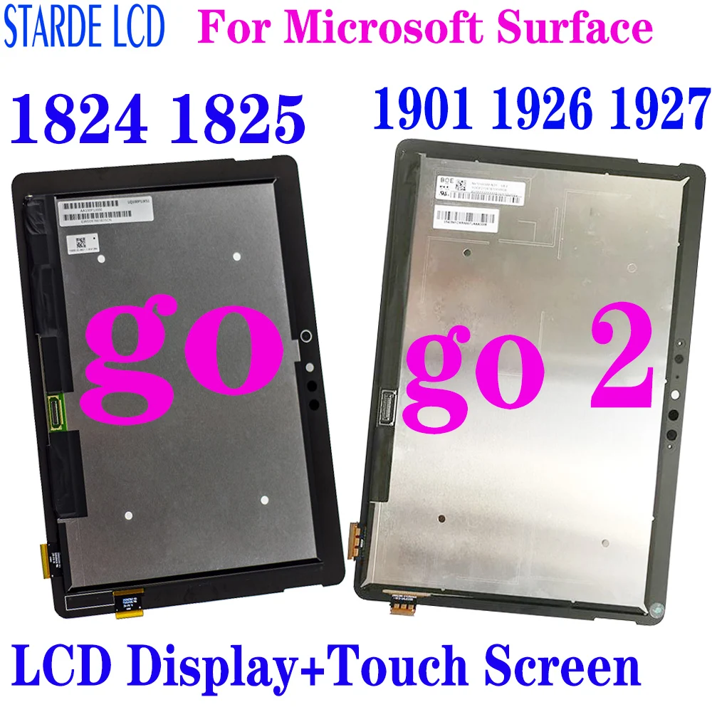 AAA+ LCD For Microsoft Surface Go 1824 1825 LCD Display Go 2 Go2 1901 1926 1927 Display Touch Screen Digitizer Assembly GO2 Scre