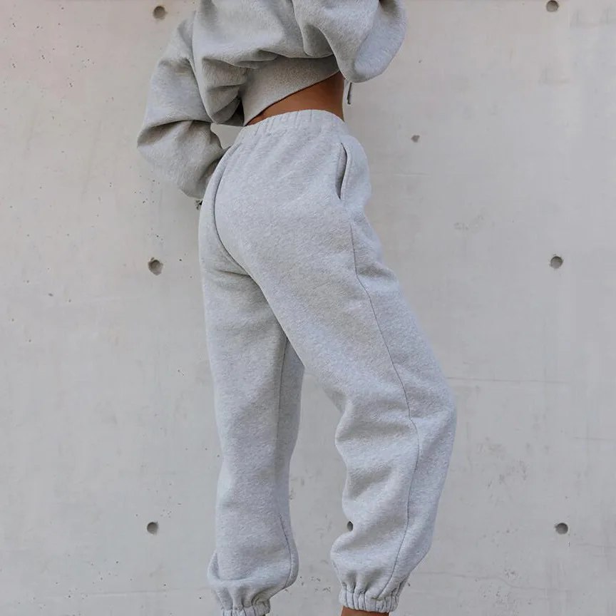 Two Piece Set Casual Fleece Tracksuit Women Winter 2024 Women\'s Sets Oversized Hooded Long Sleeve Hoodie Sport Pants Lady Suit