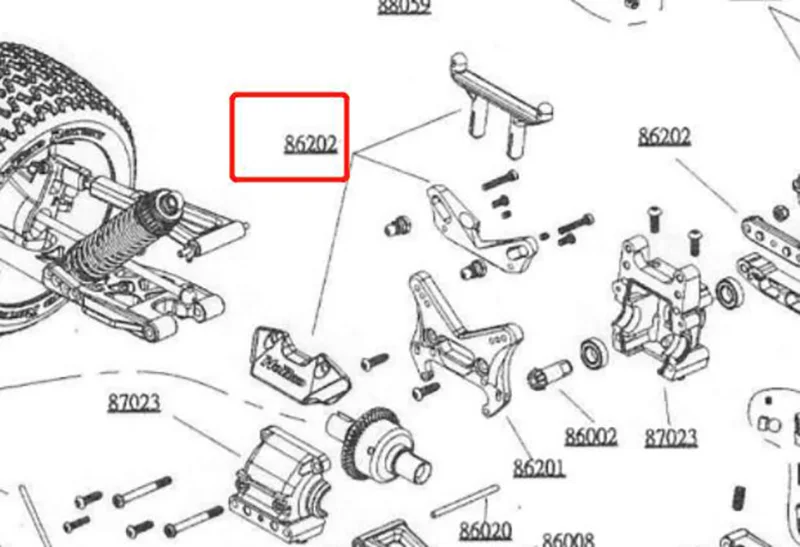 

Оригинальный чехол для гоночного автомобиля OFNA/HOBAO 86202, аксессуары для колонки + передняя перегородка для HYPER 1/8 ST PRO TUGGY