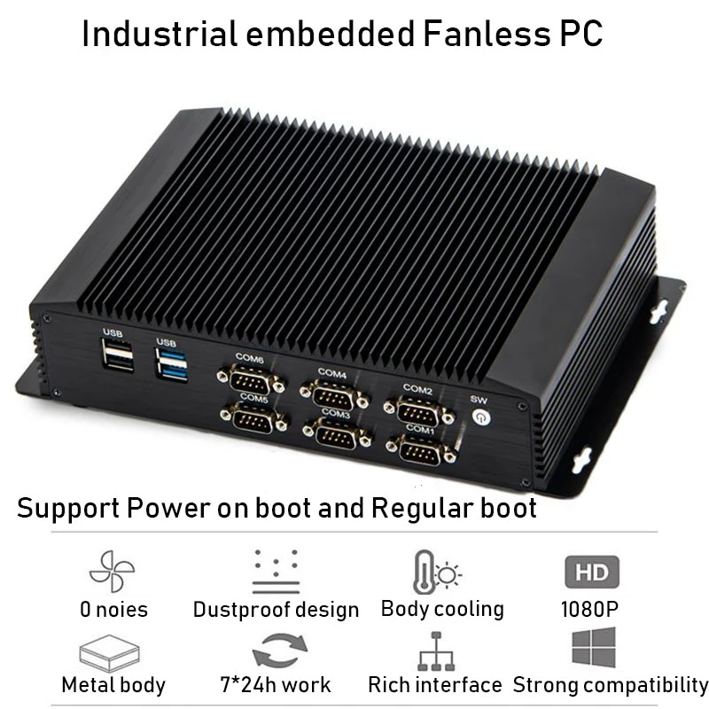 Imagem -03 - Computador Industrial Fanless do Desktop do pc com Lan Duplo Mini Intel 8gen Rs232 com de 48.485 Usb Wifi