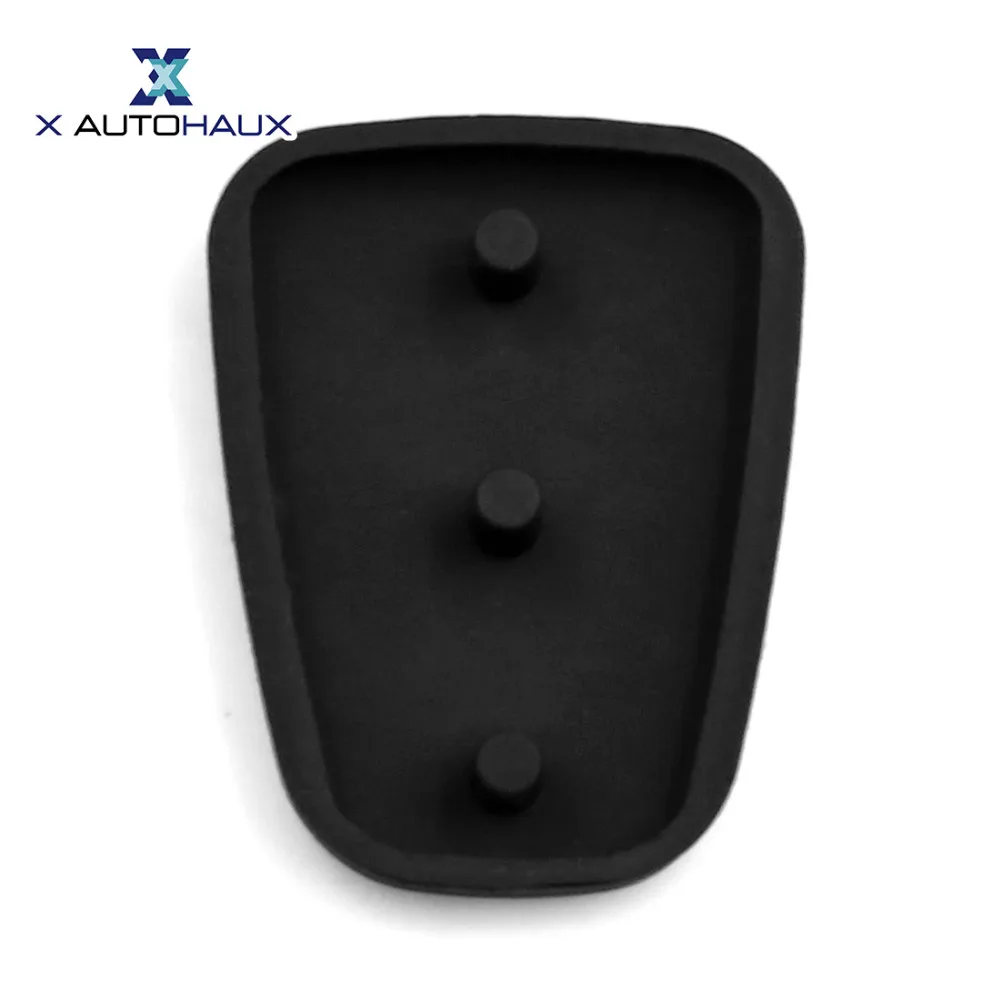 X AUTOHAUX 3 Buttons Car Remote Fob Key Case Shell Insert Black Rubber Pad Keypad Replacement For Hyundai