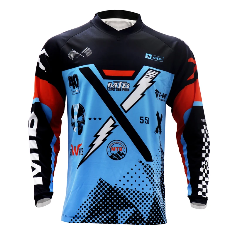 Racing  men\'s motocross jersey mx  DH cycling mtb offroad bike jersey downhill shirt