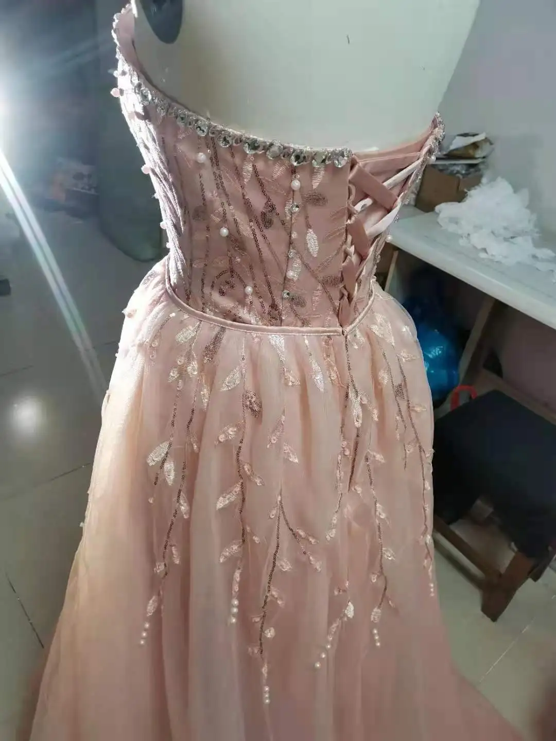 MYYBLE-vestido de fiesta sin mangas con falda desmontable, traje de dos piezas de encaje con cuentas de corazón, champán, 2021