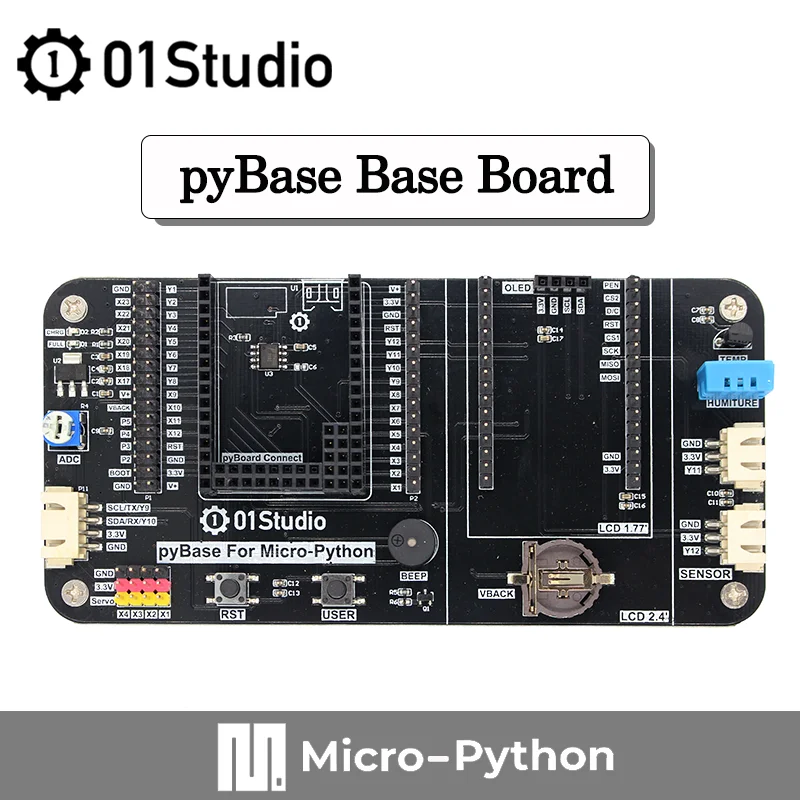 

01Studio pyBase Micropython Base Board Development Embedded Compatible with pyBoard STM32 ESP32 K210