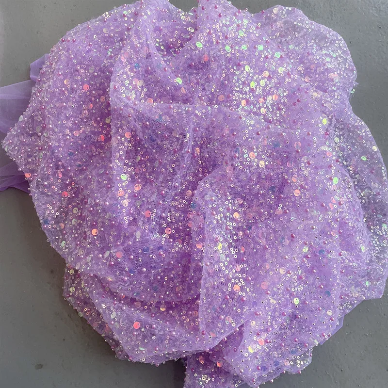 35Color .Beaded Symphony Sequins 3D Lace Fabric, Shiny Bridal Dress, Bridesmaid Dress,DIY Home Curtain,RS3455