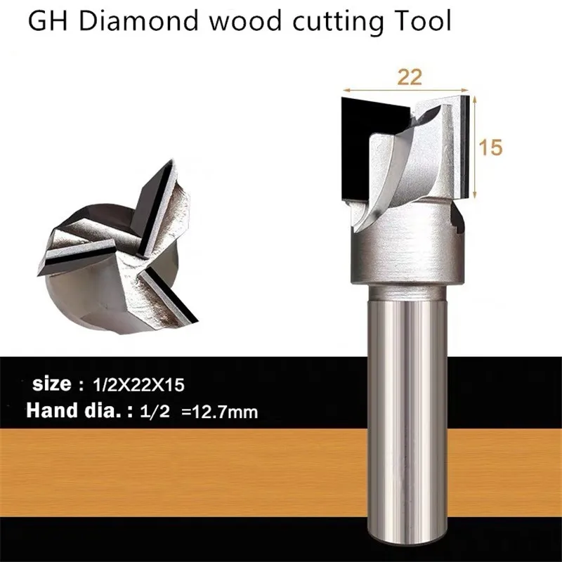 Diamant-Holzbearbeitungswerkzeug PCD Schaftfräser für CNC-Holzbearbeitung T-Nut-Fräser Bohr- und Gravierschneider – Detail 2