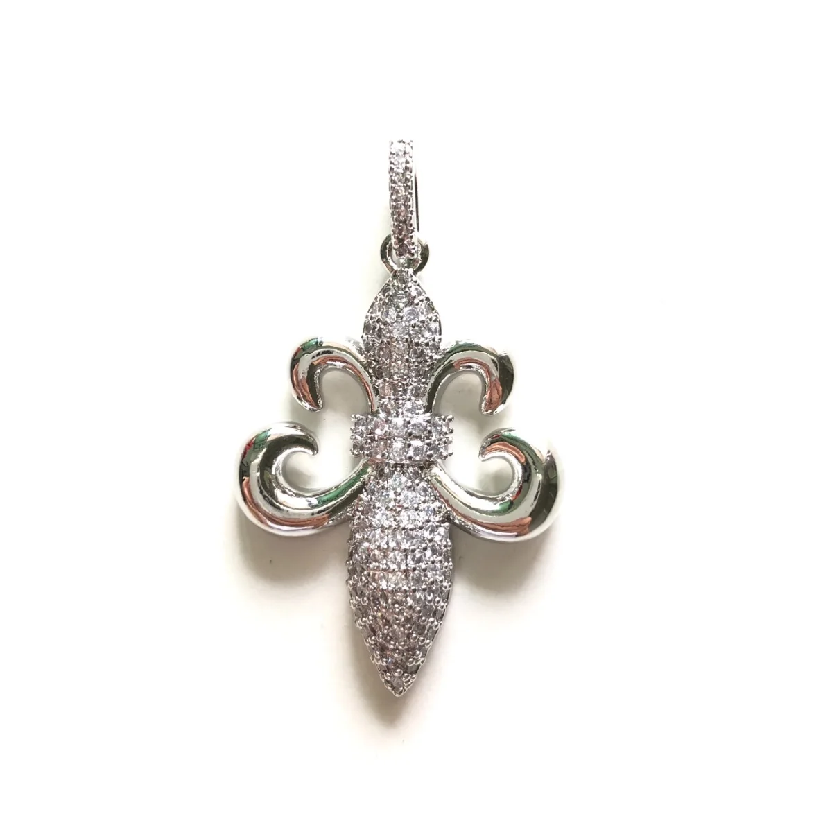 5pcs Fleur De Lis Iris Flower Charm for Women Bracelet Girl Necklace Making Bling Symbol Pendant Handmade Jewelry Finding Supply