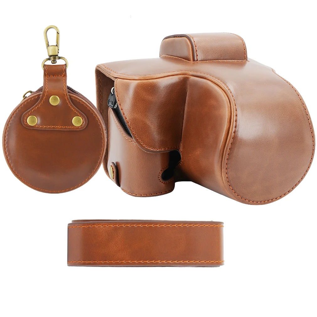 بو الجلود كاميرا رقمية غطاء حقيبة مع حزام لنيكون Zfc/ZFC