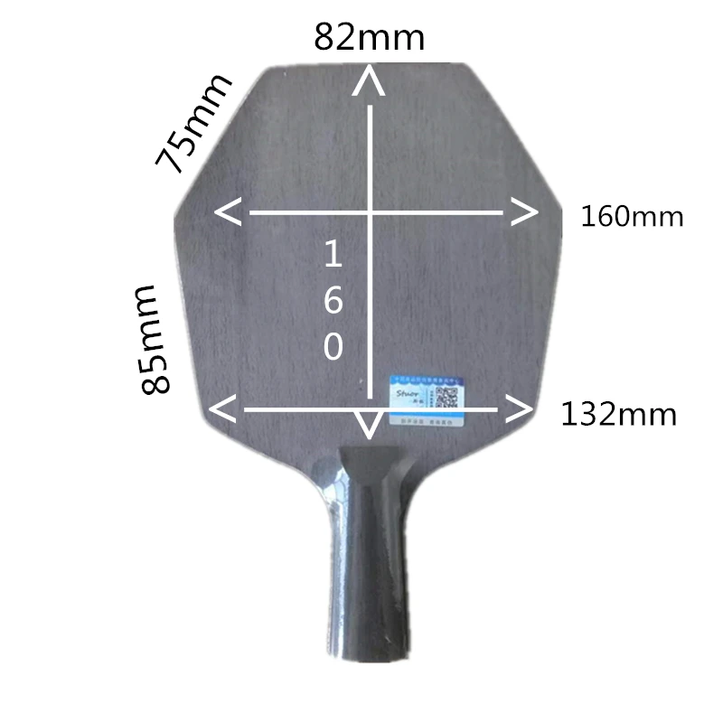 Stuor Sports-Raquette de tennis de table hexagonale, raquette de ping-pong professionnelle intégrée, fibre de carbone noire, nouveauté