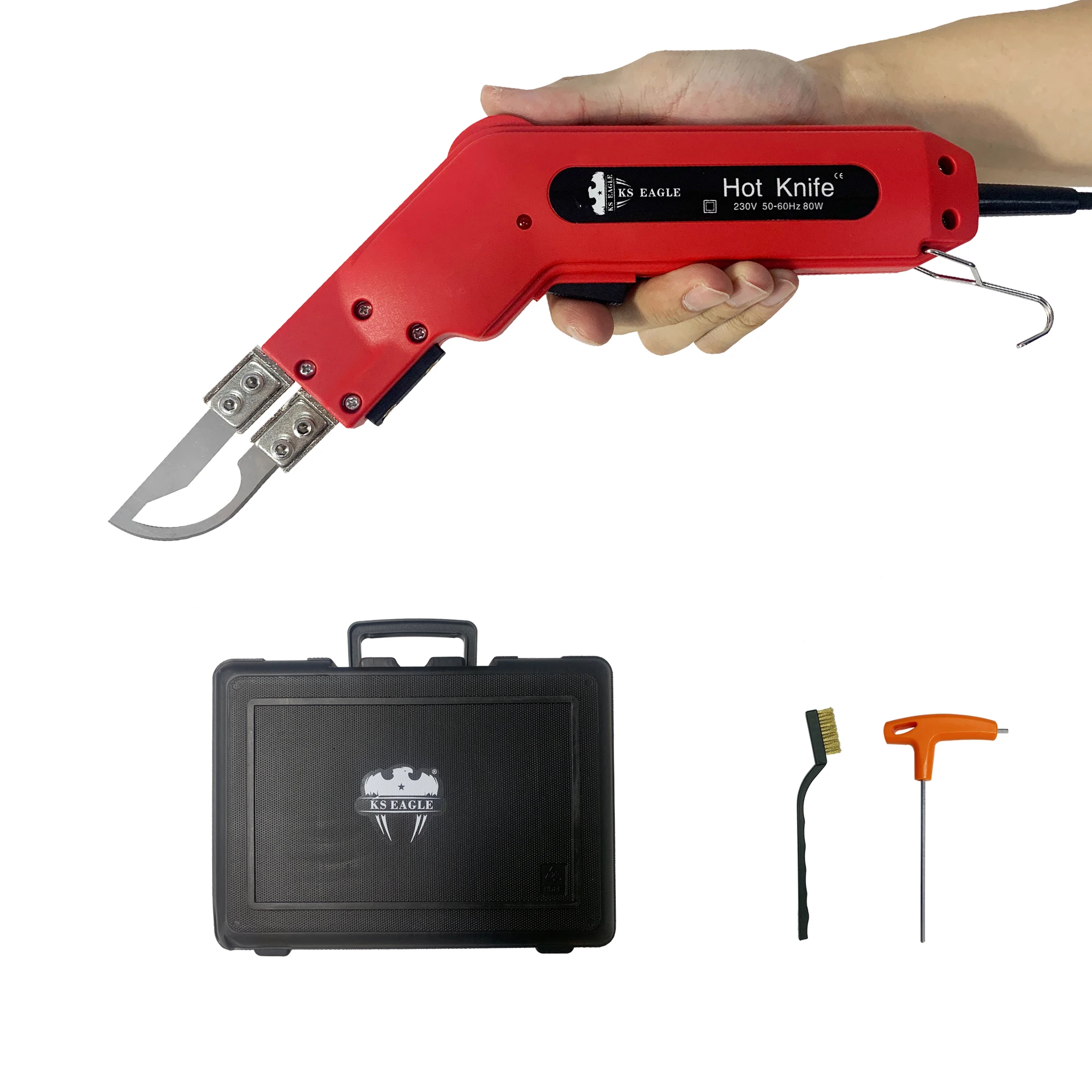 

KS EAGLE Electric Hot Knife Thermal Cutter Hand Held Heat Cutter Foam Cutting Tools Non-Woven Fabric Rope Curtain Heating Wire