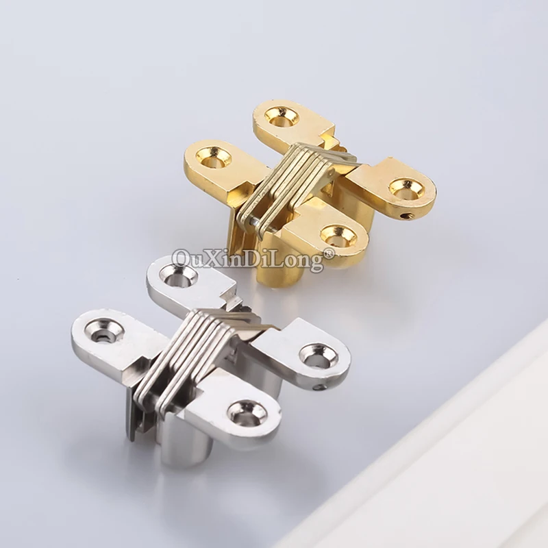 Brand New 20PCS Invisible Hidden Cross Door Hinges Concealed Furniture Hinges Cabinet Cupboard Wooden Case Gift Boxes Hinges