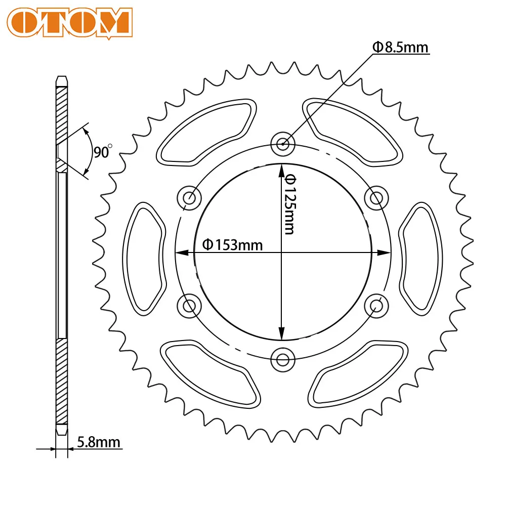 OTOM A Set Motorcycle Spare Part Chain Set With Gear Sprocket 520H-110L Gear Transmission For HONDA CRF230L CRF230M XR230 SL230