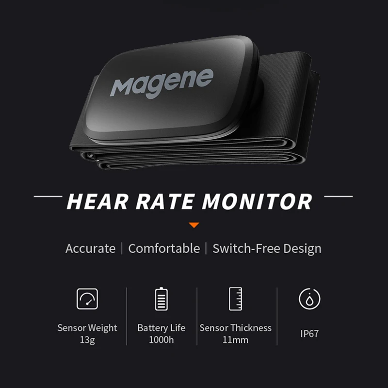 Ciclismo Magene Mover H003 S3 + ANT + USB C406 Dual Mode Speed Cadence Sensor cardiofrequenzimetro bicicletta Computer Bike Garmin XOSS