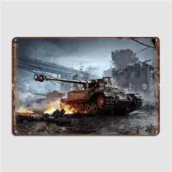 Germany Tiger Metal Plaque Poster Home Club Party Customize Mural Painting Tin Sign Posters