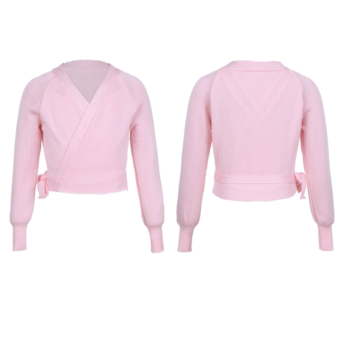 Fashion Girl Ballet Gymnastic Leotard Jacket Long Sleeved Dance Sweater Top Warm Coat Kids Dance Clothing Jacket Wrap Ballet