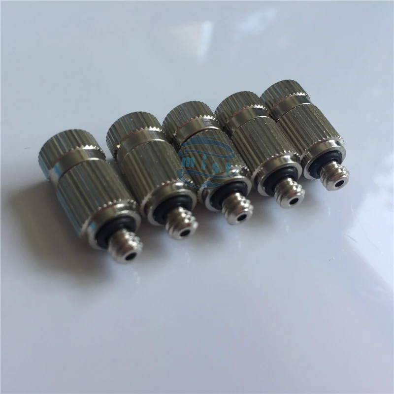 

A26 high pressure mist nozzles 25-80bar 3/16'' water sprayer 50pcs brass fog nozzle greenhouse humidification cooling mister