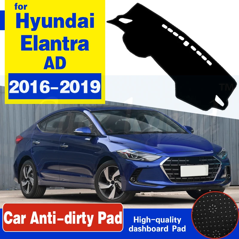 

For Hyundai Elantra 2016 2017 2018 2019 AD Avante Anti-Slip Mat Dashboard Cover Pad Sunshade Dashmat Anti-UV Carpet Accessories