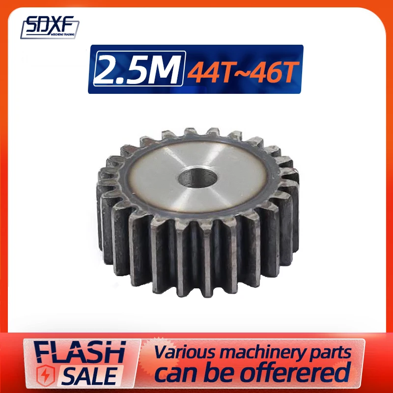 

of 2.5M, plane gear 45# steel, 44-46T, machining holes need to be machined by yourself, Operate Steadily, Hight-standard