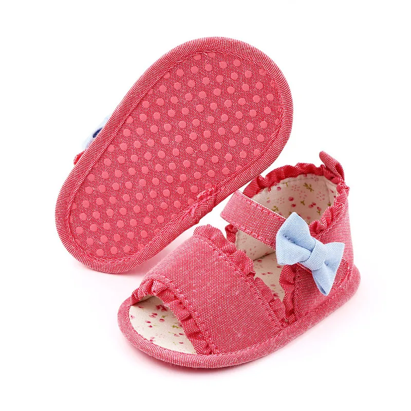 New Baby Shoes Toddler Girls Party Princess Shoes Summer Beach Shoes Infant Girls Cotton First Wallkers