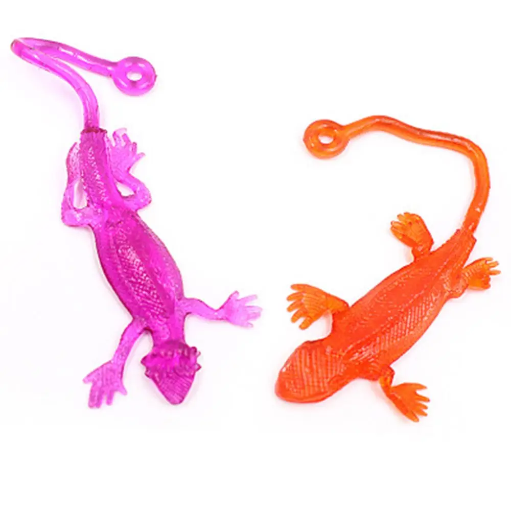 5 قطعة الجملة الجدة لزجة سحلية الحيوانات قابل للسحب لزج الإبداعية المطاط سحلية الأطفال مضحك أداة ألعاب Novelty