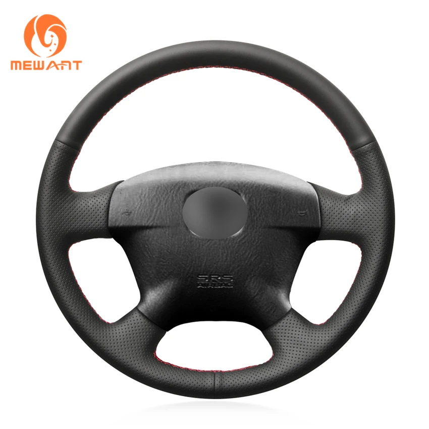 

MEWANT Black Artificial Leather Car Steering Wheel Covers for Honda Civic 2001 2002 2003 Odyssey Stream 2000-2004