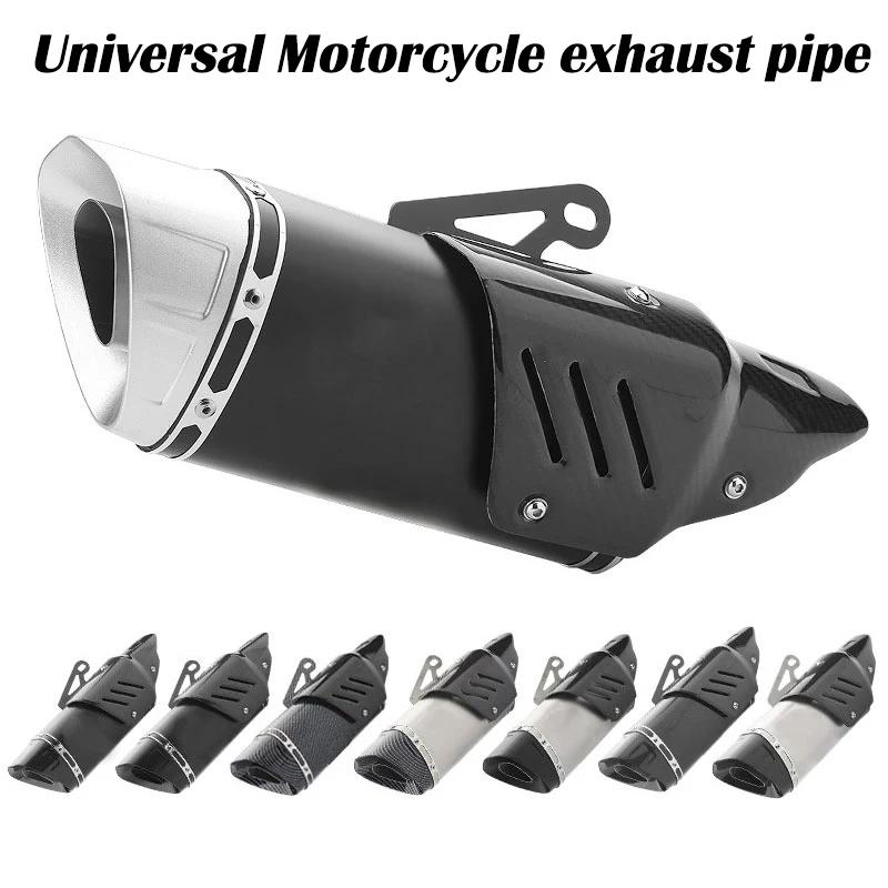 

Upgrade 51mm Carbon fiber Universal Motorcycle exhaust Pipe muffler escape For R1 mt10 R3 z250 z900 rc390 duke 120 DB killer