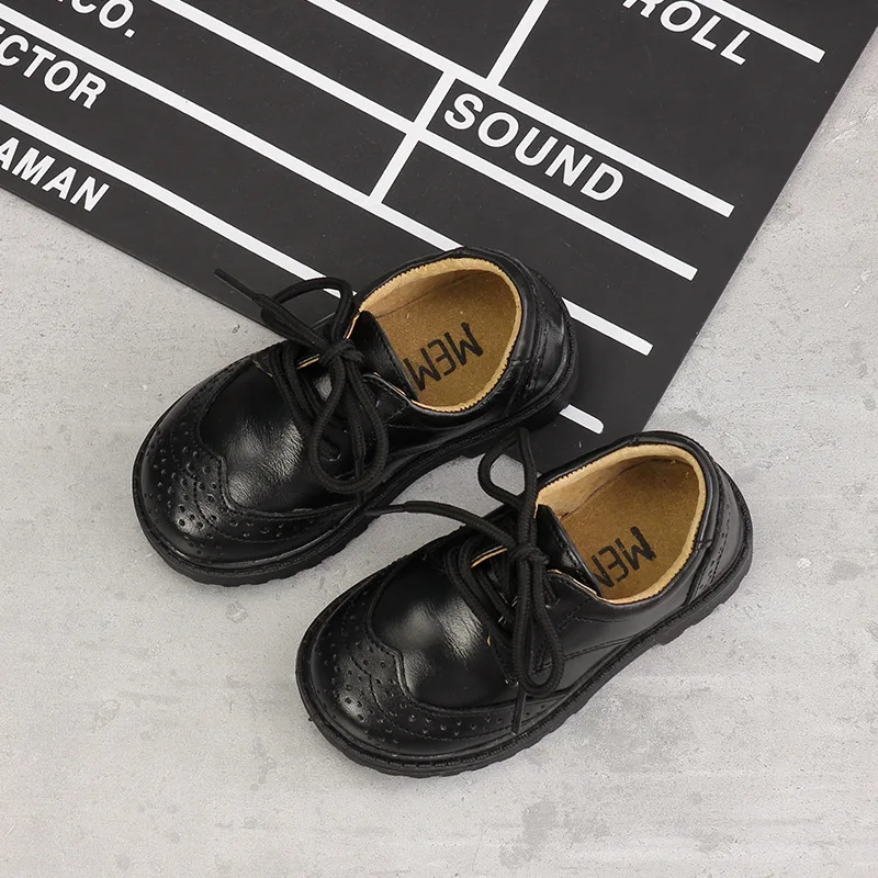 Baby Boys Shoes For School Black Party Shoes For Kids Autumn Genuine Leather Dance Children Shoe 1 2 3 4 5 6 7 8 9 10 11 12 Year