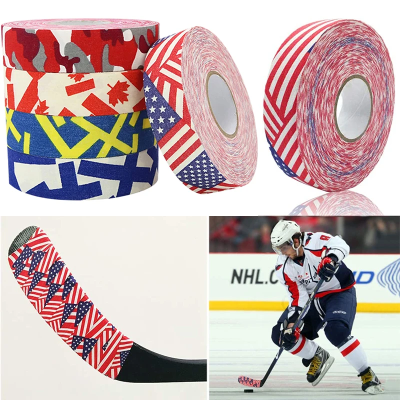 10 Rolls 2.5cmx25m Hockey Tapes Anti-Slip Wear-Resistant Sports Stick Tape for Shin Pad / Baseball Sports/Ice Hockey/Skiing/Cane