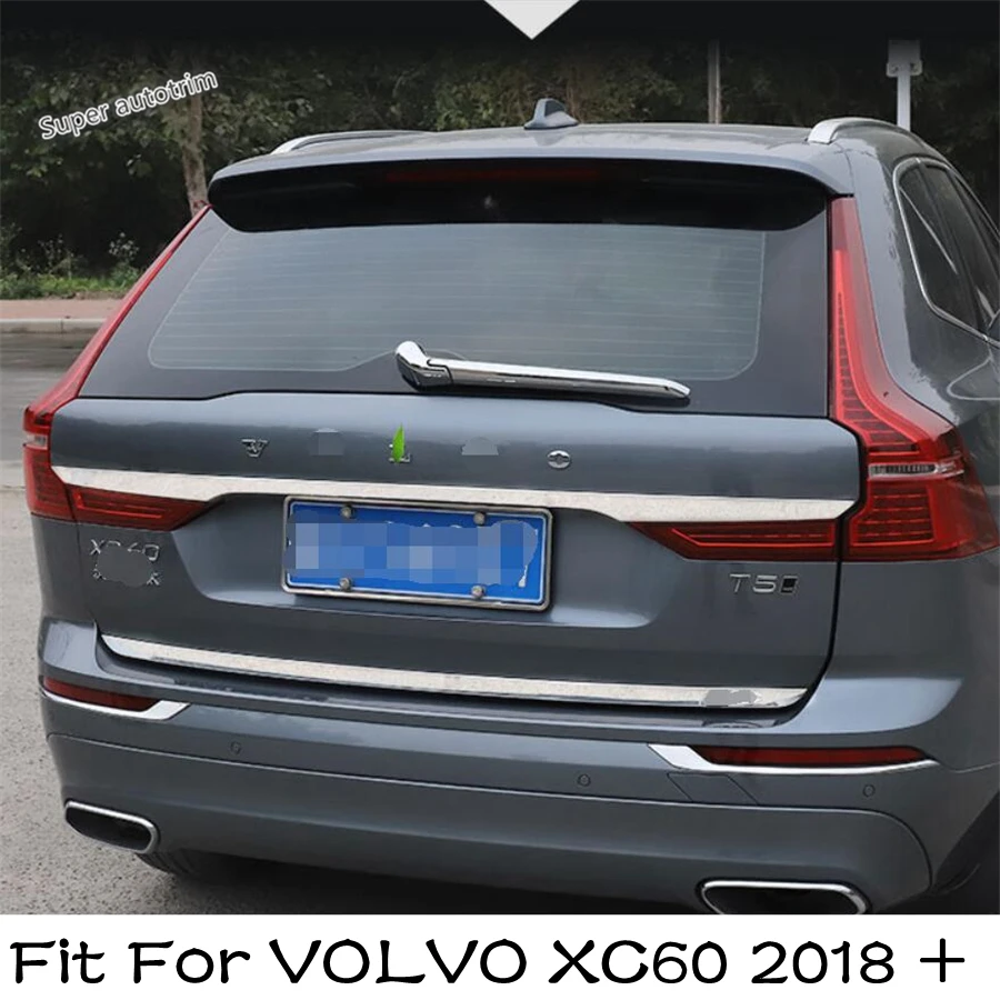 Rear Tailgate Trunk Door Decoration Strip Cover Trim Stainless Steel Exterior Modified Accessories For Volvo XC60 2018 - 2022