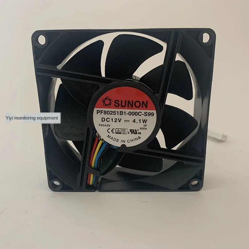 

PF80251B1-000C-A99 New For SUNON pwm 4-wire 8025 12V fan 4.1W 8CM Double Ball Chassis cooling Fan