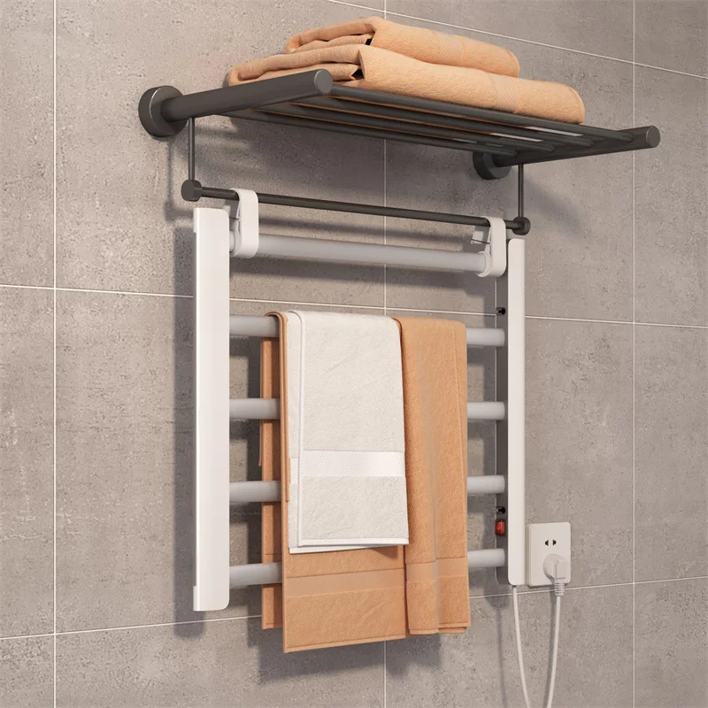 Electric Towel Rack Dryer Rail Keeping Heater Warm Shelf for Bathroom Accessories Constant Temperature Waterproof Aluminum  MJ13