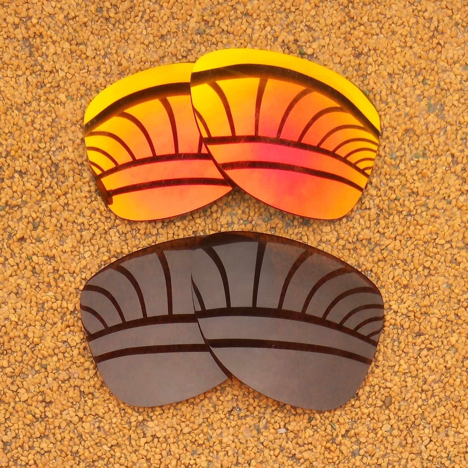 

Orange Red Mirrored & Brown Polarized Replacement Lenses for Dispatch 2 Frame 100% UVA & UVB