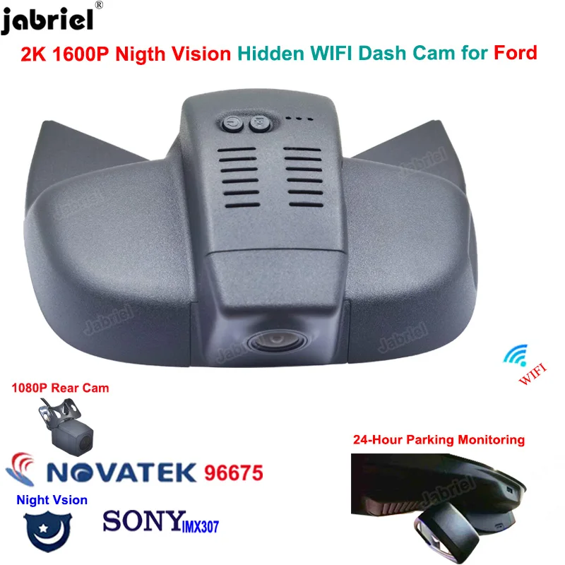 

For Ford Focus for Ford Focus mk4 2018 2019 2020 2021 2022 2K 1600P Auto Wifi Car DVR Car Camera Dash Cam 24H Video Recorder