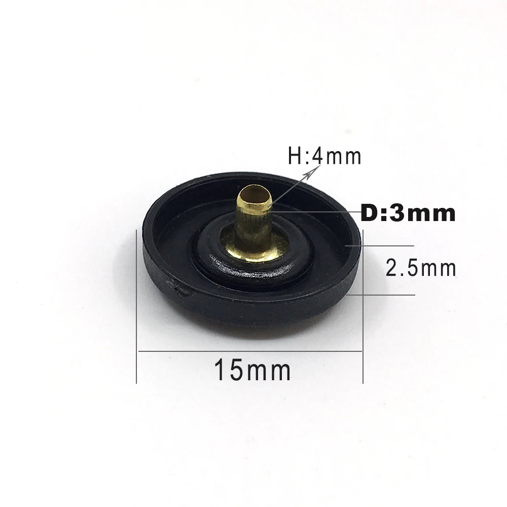 1000PCS Snaps top cover 15mm 17mm Black white nylon material Buttons Plastic snaps button Rivet Button accessories T3T5 T8