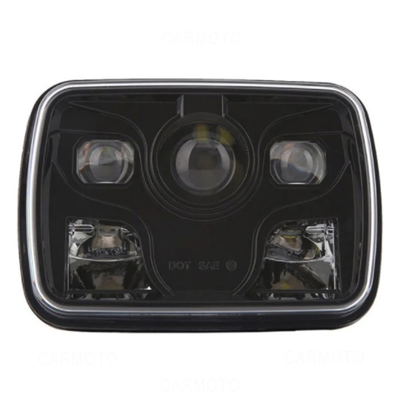 5x7 inch 7'' Square headlight Hi/Lo Beam for 86-95 for Jeep Wrangler YJ and 1984-01 Jeep Cherokee XJ for MJ Comanche GMC Savana