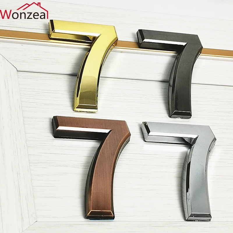 70mm Modern Door Number Plaque Door Plate House Hotel Door Address Digits Sticker Plate Sign ABS plastic 0123456789