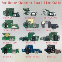 Porta caricatore USB Dock Board per Honor 20 Pro 8 9 10 Lite V10 Play 8X Max 10 connettore di ricarica USB Flex parti di riparazione