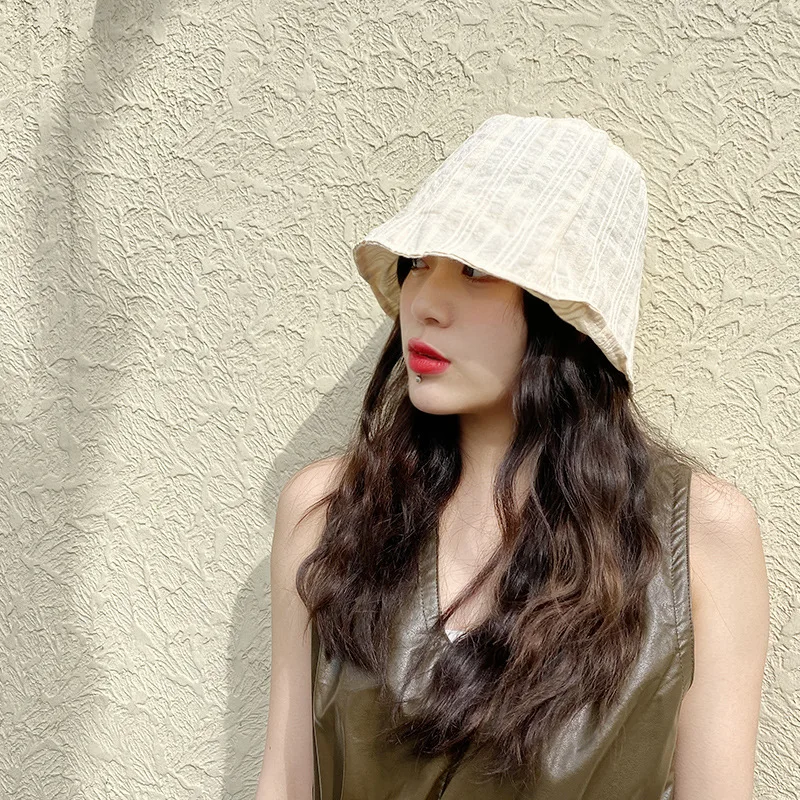 Women Summer Foldable Bucket Hat Women Outdoor Sunscreen Cotton Fishing Hunting Cap Men Basin Chapeau Sun Prevent Hats