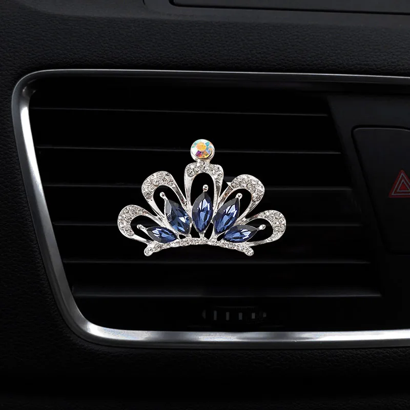 Color drill an crown Style car air freshener perfume bottle diffuser in the auto Air conditioner outlet vent air Perfume clip