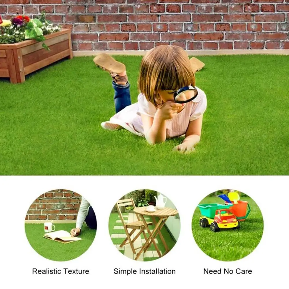 Landscape Grass Mat Synthetic Artificial Grass Mat Turf Lawn DIY Mini Garden Material Green Plants Wedding Decoration