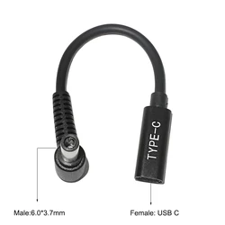 USB Type C Female to 6.0*3.7mm Male Plug Converter Laptop Dc Power Adapter Connector Charging Cable Cord for Asus Notebook PC